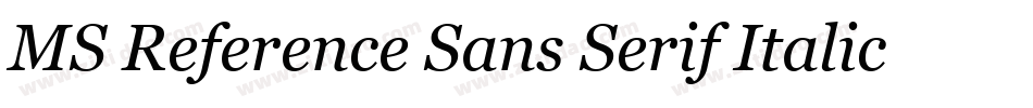 MS Reference Sans Serif Italic字体转换